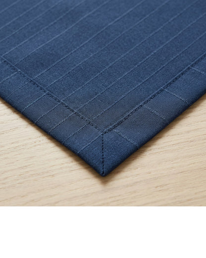 Vlyox Recycled Polyester Pinstripe Tablecloth 150 × 240 cm Midnight Blue - Detail view